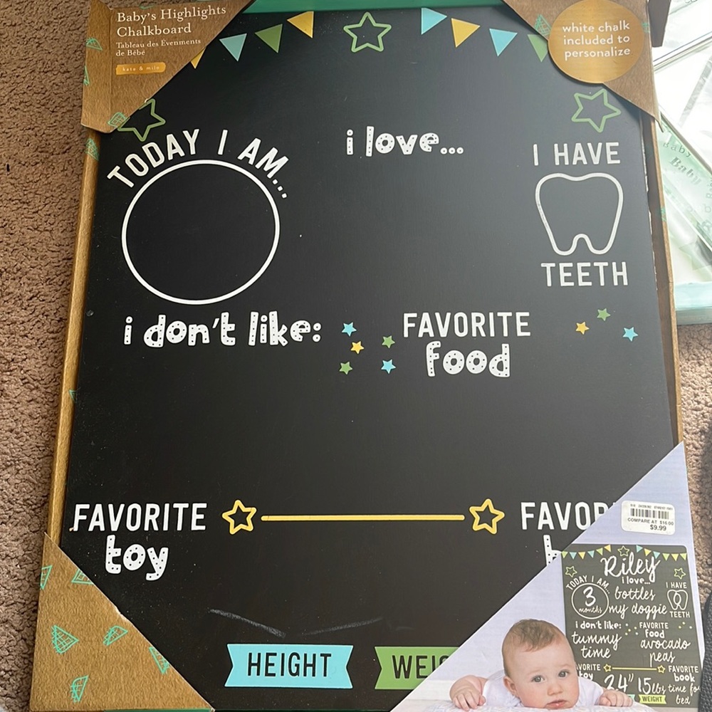 Kate & Milo Baby’s highlights chalkboard